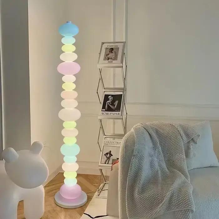 Lampadaire LED Macaron créatif, verre bonbon, lampe de chevet, atmosphère, lampe de bureau, éclairage décoratif pour chambre d'enfant