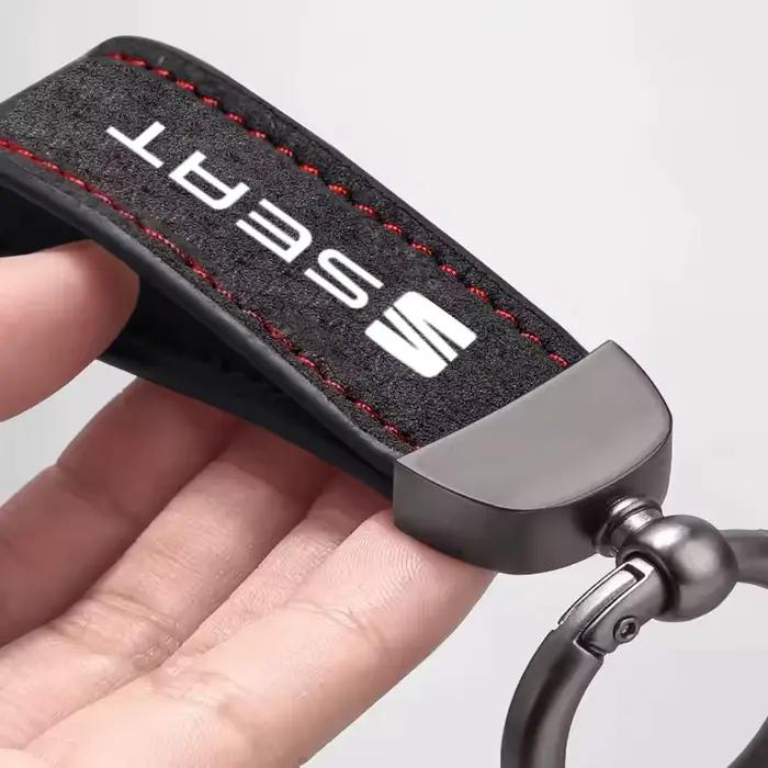 Porte-clés en daim pour voiture, pour Seat Leon Ibiza Ateca Arona Cordoba Toledo Altea Alhambra Arosa Exeo Mii Tarraco, accessoires automobiles