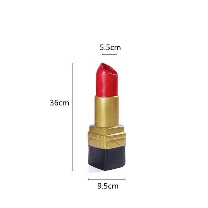 Vase en résine en forme de rouge à lèvres