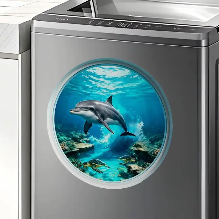 Autocollant mural en vinyle motif dauphin sous-marin