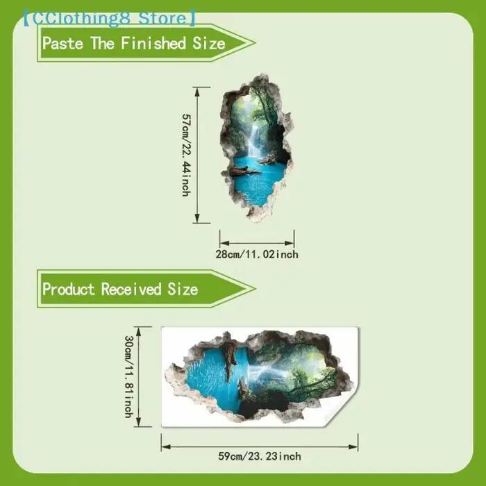 Autocollants muraux paysagers avec cascade Hole Valley