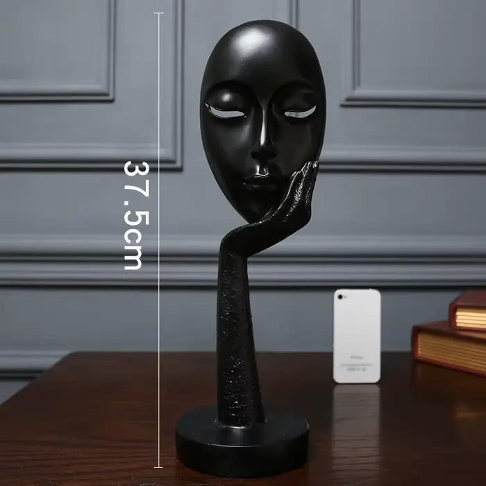 Sculpture abstraite de masque facial 3D