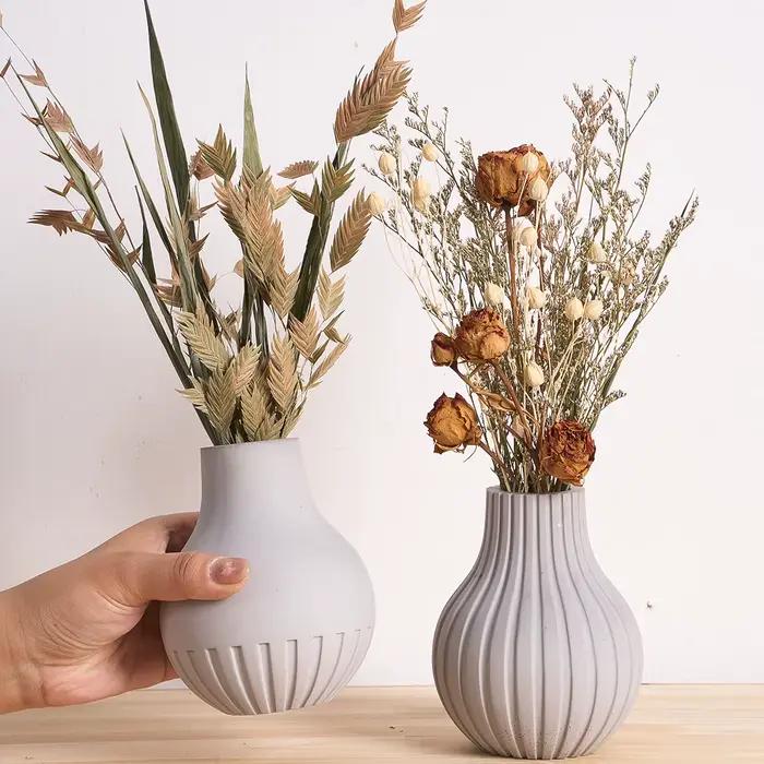 Moule en silicone DIY pour vase rayé
