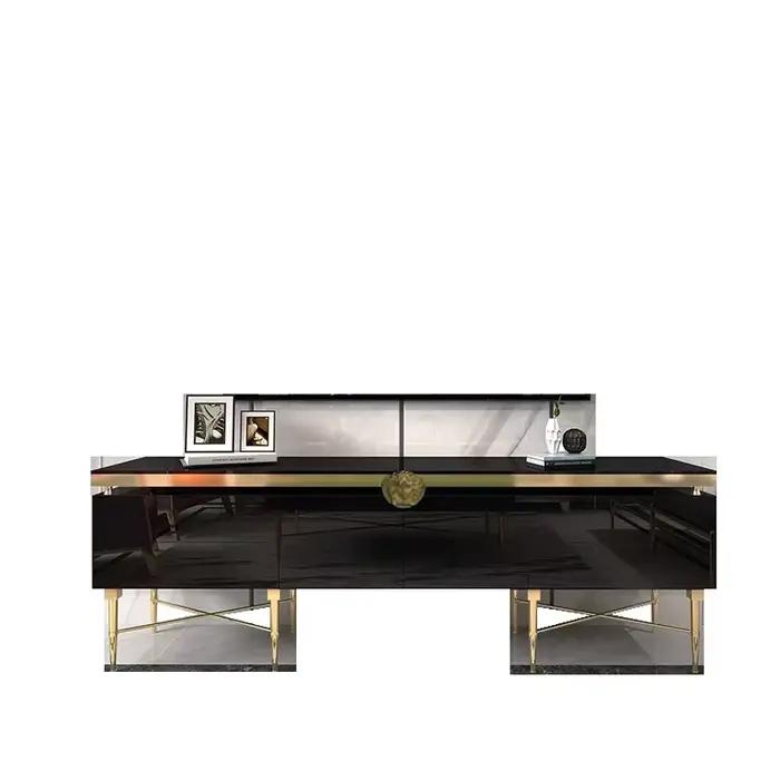 Arche au sol en acier inoxydable pour table TV