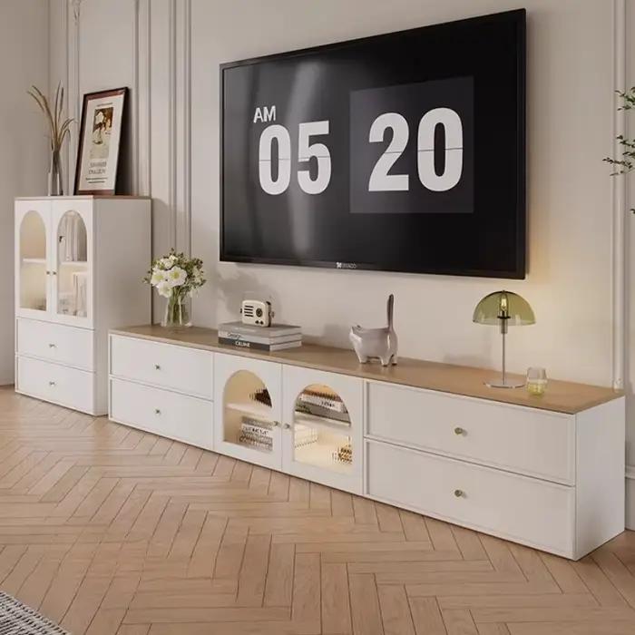 Meuble Tv ornement blanc