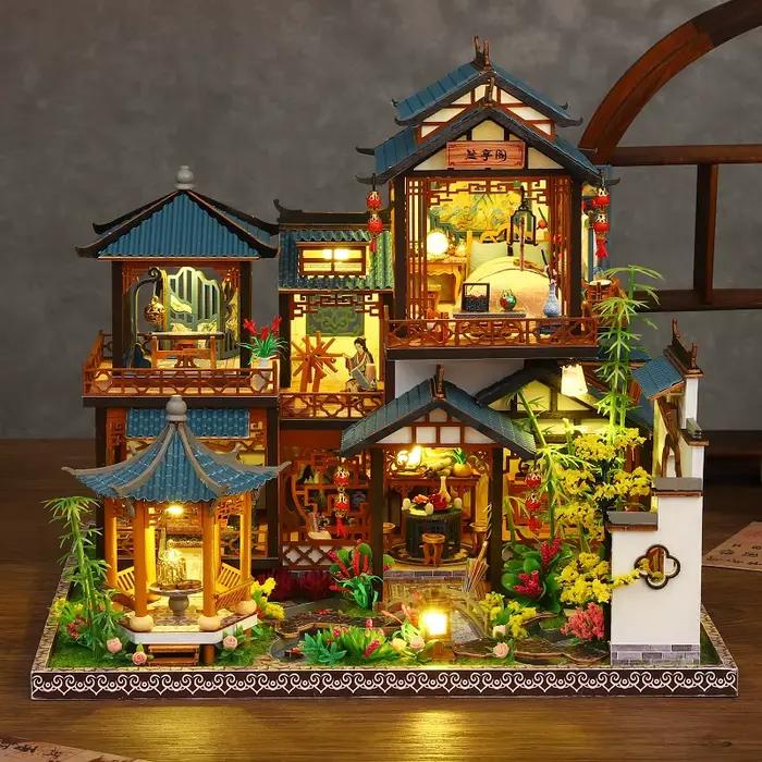 Kit miniature de pavillon d'orchidées élégant
