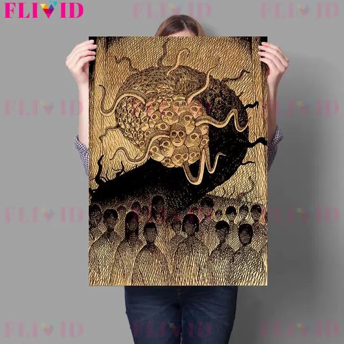Toile d'art murale abstraite Vintage d'envahissement