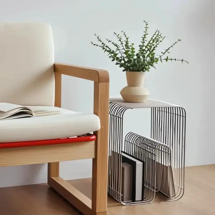 Table basse scandinave moderne en métal – Meubles de salon minimalistes et élégants