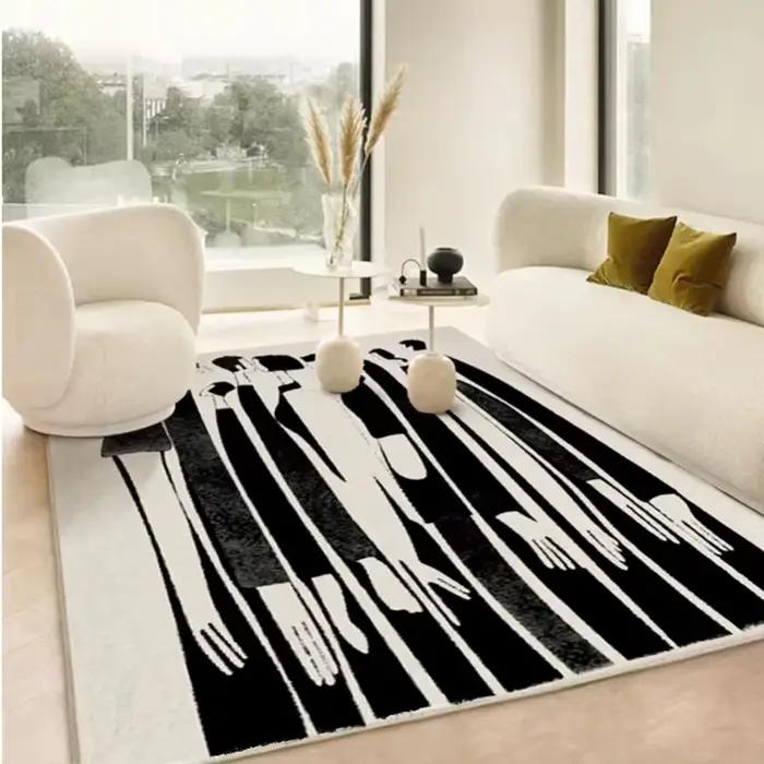 Tapis de salon minimaliste moderne