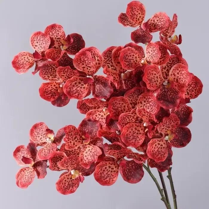Décoration de vase 80 CM, orchidée Vanda artificielle, Phalaenopsis en plastique hydratant, branche réaliste, grande fleur artificielle pour hôtel