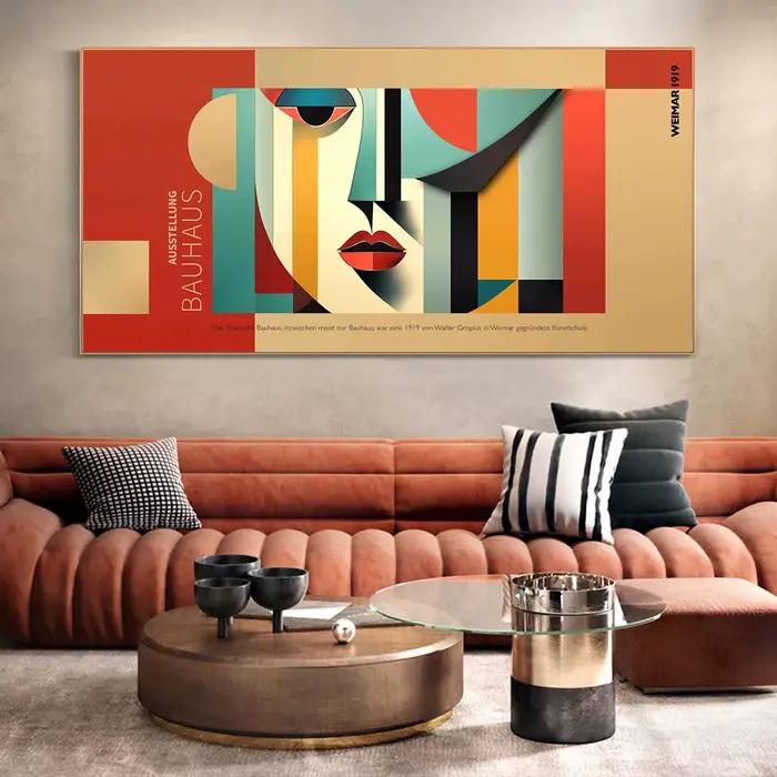 Bauhaus minimaliste rétro mur Art