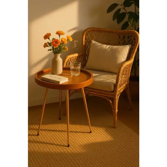 Table basse élégante en chêne naturel
