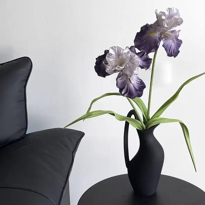 Fleur d'iris artificielle violette en PU, élégance pour la décoration de la maison, salle de mariage, Table à manger réaliste, arrangements floraux de printemps