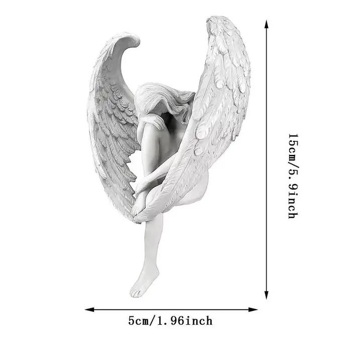 Sculpture créative décoration rédemption ange Statue bijoux rédemption Statuette jardin religieux décoration de la maison 15x13x8 cm