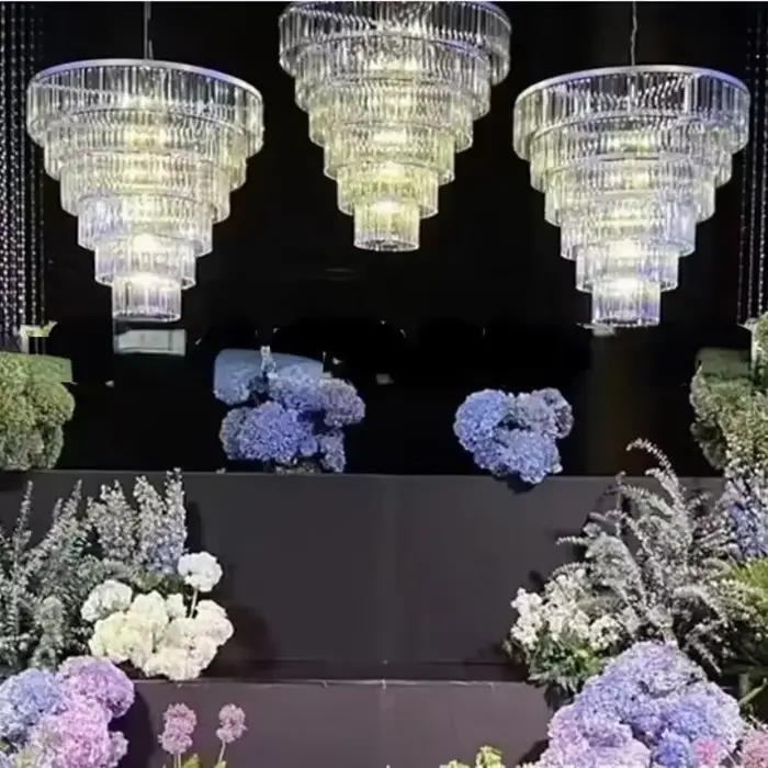 Salle de mariage scène plafond décoration lumière acrylique lustre accessoires