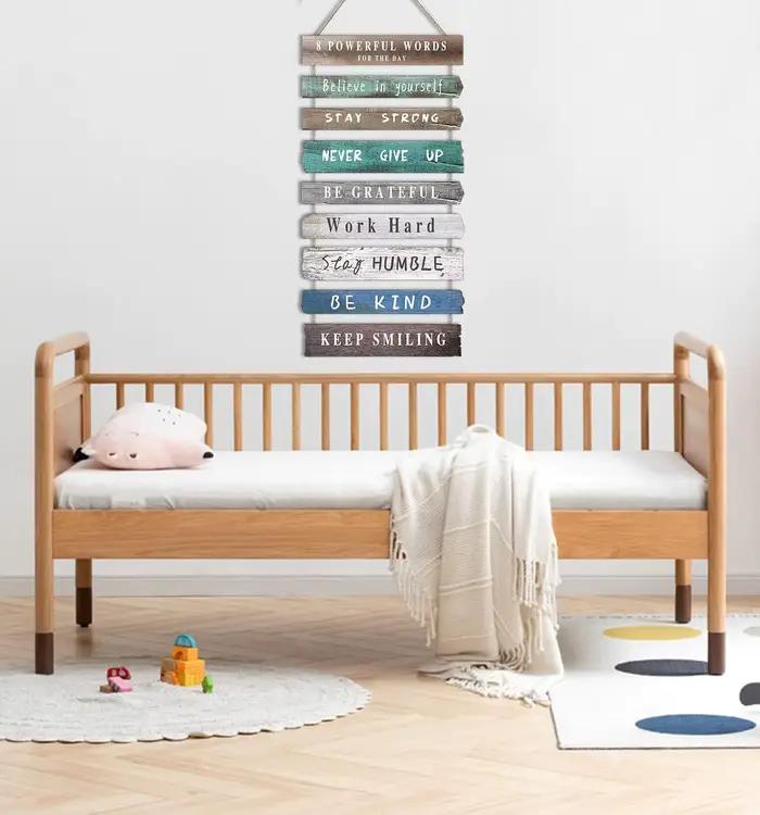 Décor d'art mural inspirant pour le bureau, panneau d'art mural rustique en bois, décoration pour la maison, le salon, la chambre à coucher