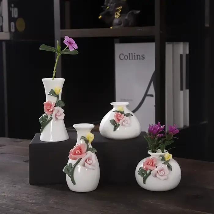 Vases à fleurs hydroponiques en céramique faits à la main