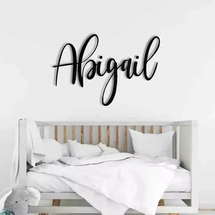 Panneau de Nom Personnalisé en Bois pour Décor Mural de Pépinière
