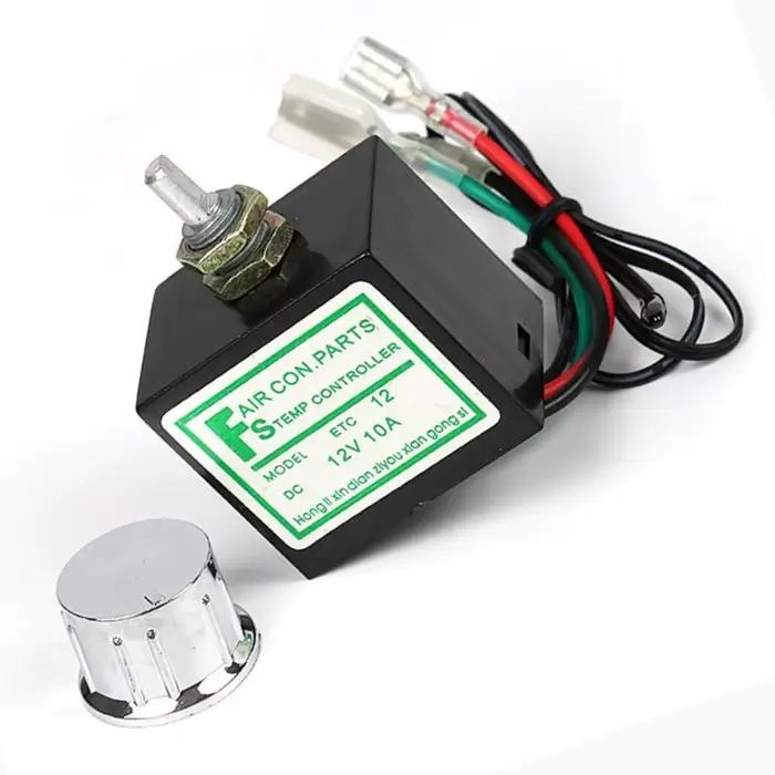 Thermostat de climatiseur de voiture ABS, accessoire automobile, Thermostat électronique 12V/24V, interrupteur de climatiseur A/C