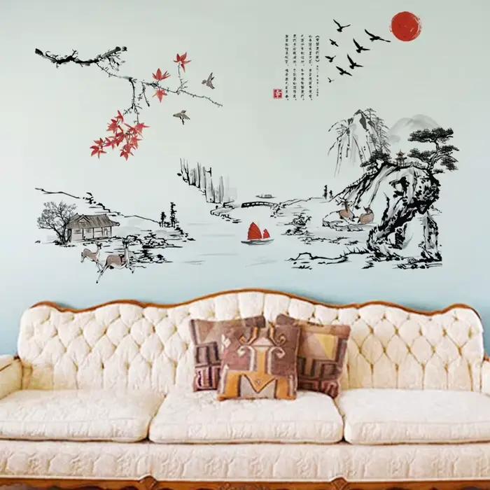 Autocollants muraux de style chinois