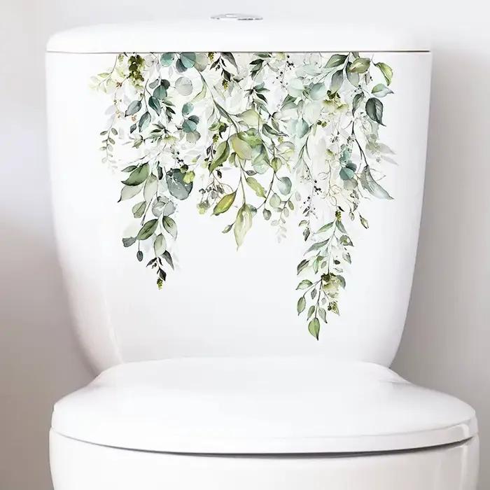 Autocollant mural auto-adhésif motif plante verte