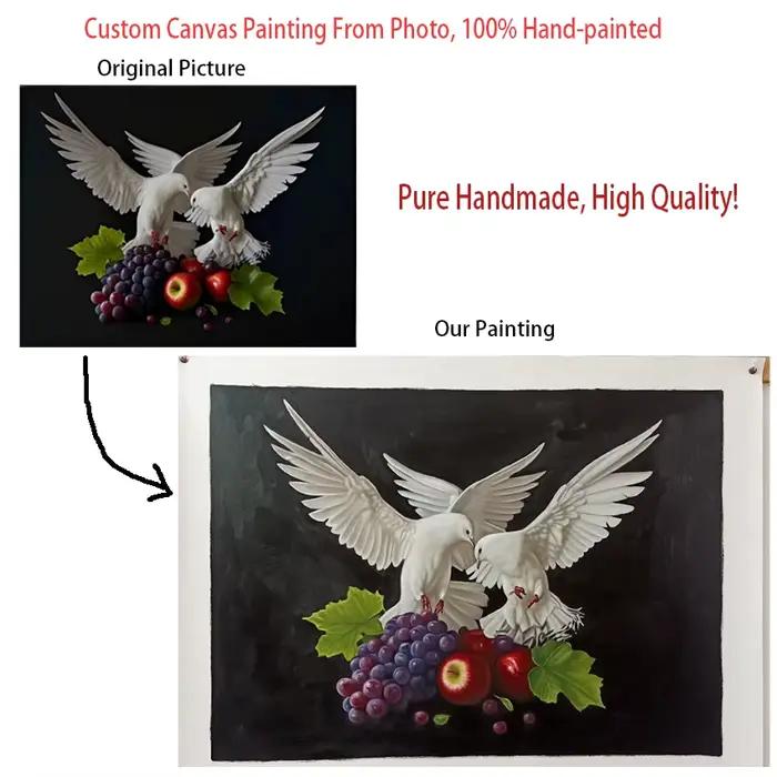 Peinture à l'huile personnalisée faite à la main sur toile, paysage abstrait, art mural classique, images d'animaux de compagnie, paysage décoratif, image de Portrait