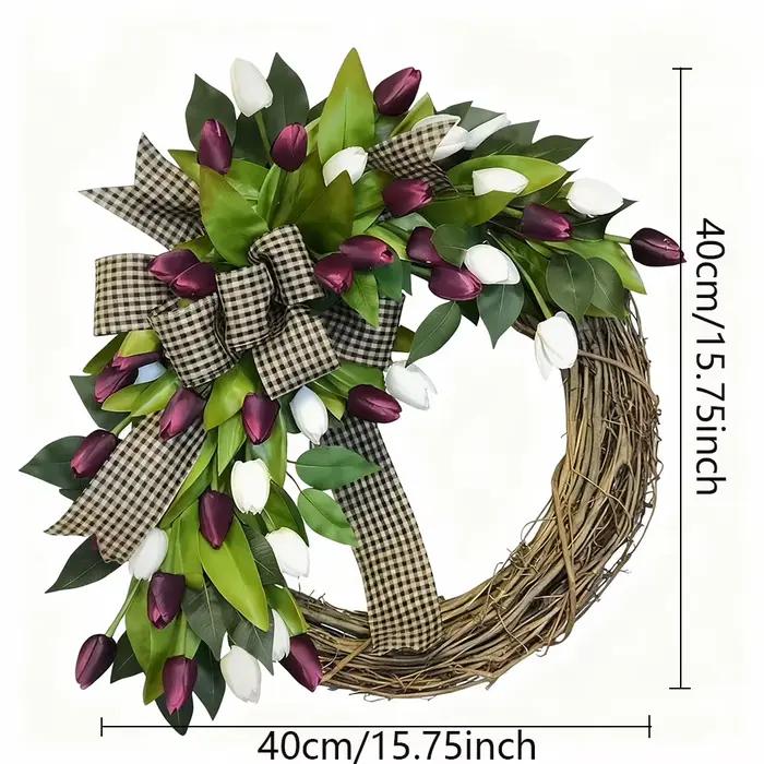 Couronne de tulipes de printemps