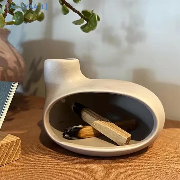 【ZYAA-1】1 pièce Brûleur d'encens conique en céramique, support pour Palo Santo, pour la maison, le yoga, la ferme, le bureau et les cadeaux de pendaison de crémaillère