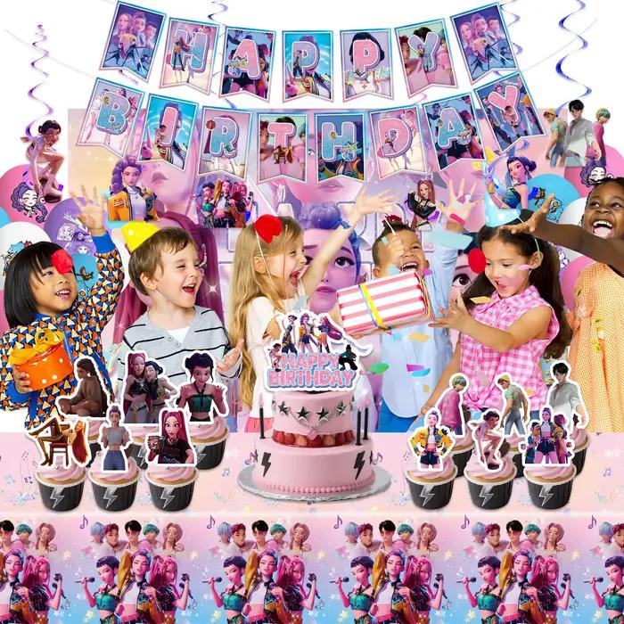Ensemble de décorations d'anniversaire sur le thème du K-Pop pour les fêtes de filles