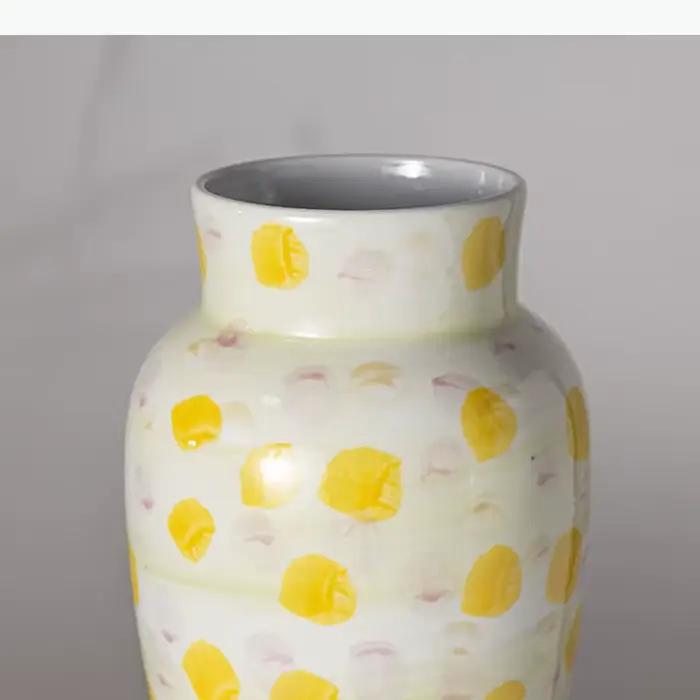 Vase en céramique peint, plante hydroponique en pot, vases floraux, décoration de table, arrangement de fleurs, ornements, décor esthétique de la pièce