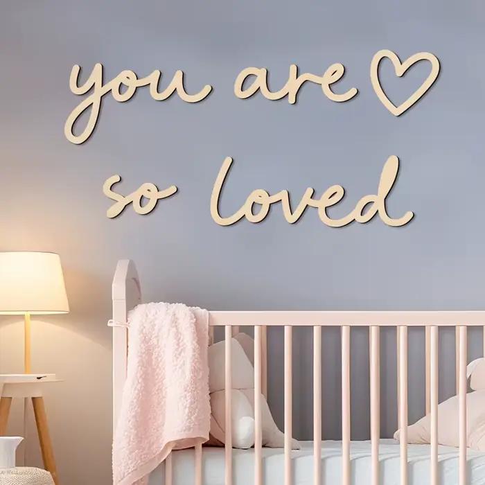 Décoration murale en bois charmante 'You Are So Loved'