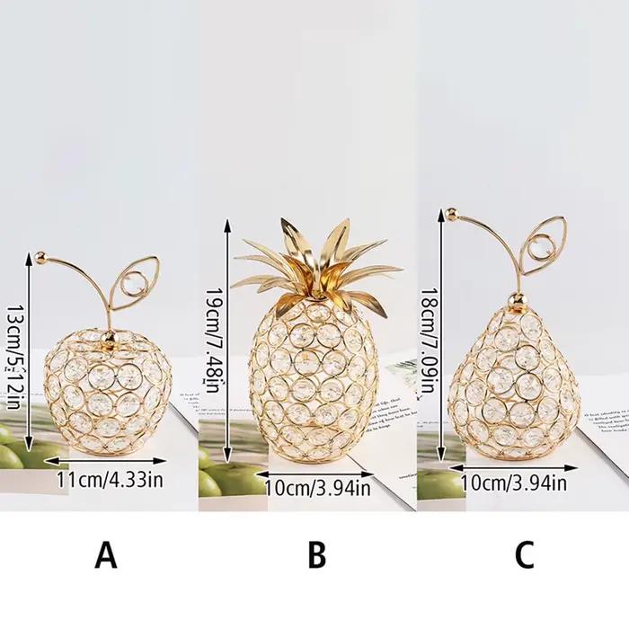 Ornements de pomme en cristal créatifs