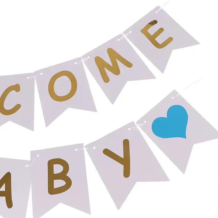 Bannières de bienvenue en papier pour bébé