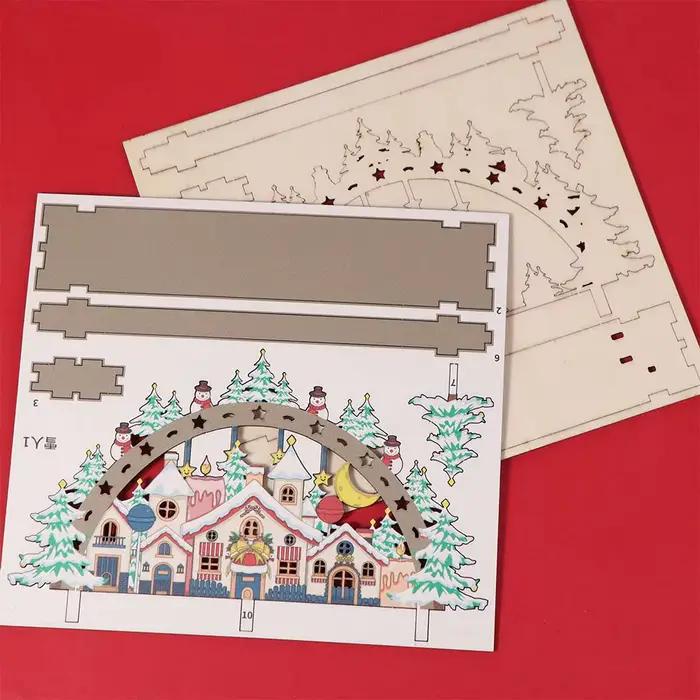 Ornement de noël en bois du père noël