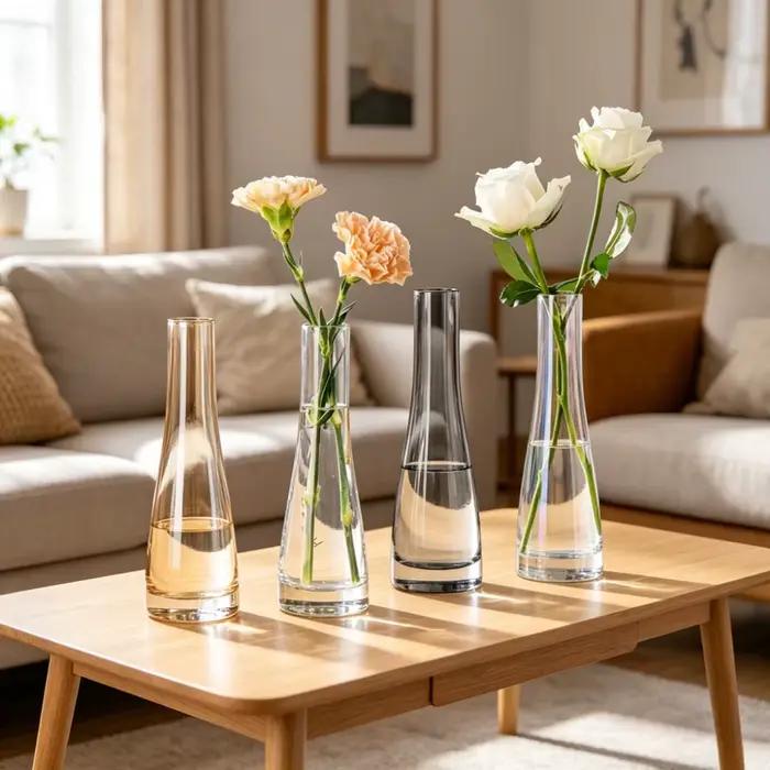 Vases en verre modernes pour fleurs hydroponiques