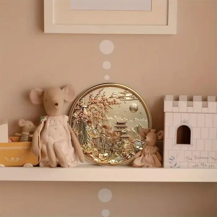 Panneau métallique décoratif en aluminium 40x30cm style pastoral européen américain thème animal pour décoration intérieure et extérieure occasions spéciales