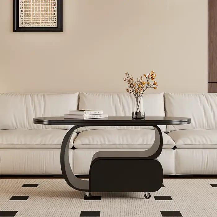 Table basse moderne à roulettes
