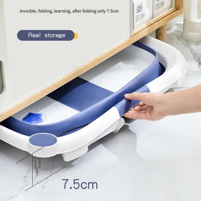 Baignoire pour bébé nouveau-né, baignoire domestique pour bébé, grande baignoire pliable pour bébé, permettant de s'asseoir ou de se coucher pour se sentir au chaud