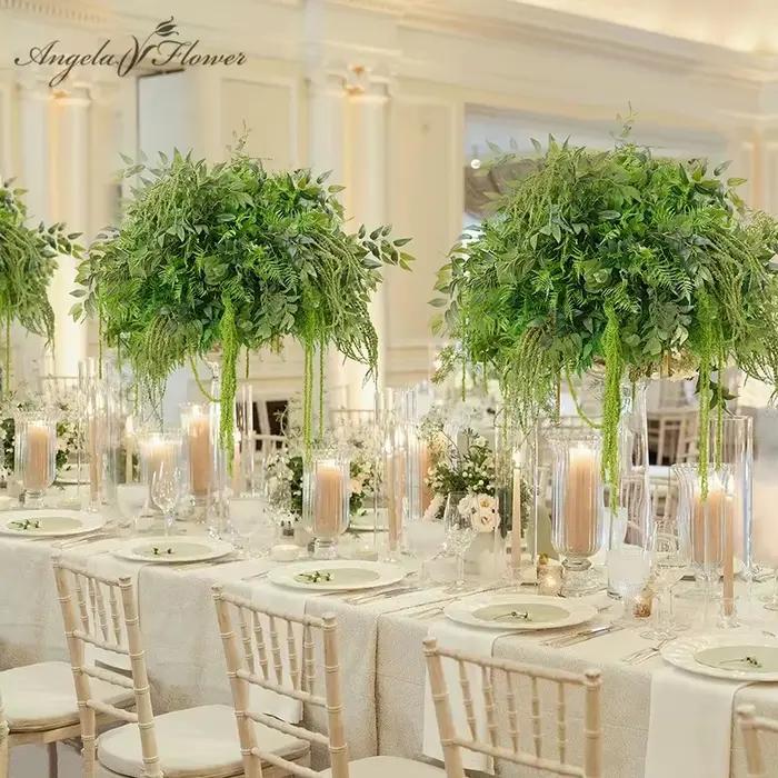 Angela fleur A8872 toile de fond de mariage décor arc Arrangement Floral Mori verdure plantes feuilles