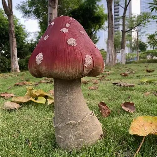 Ornements de paysage en résine de champignon pour jardin, cour d'école maternelle, accessoires extérieurs, décoration ludique et colorée