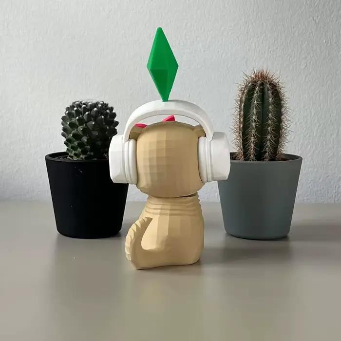 Figurine de chat dansant mignonne inspirée de The Sims