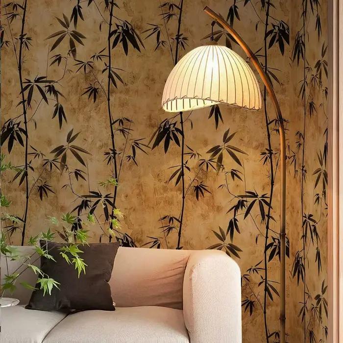 Papier peint en bambou de style chinois
