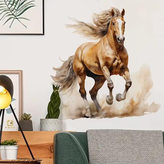 Autocollant mural cheval au galop