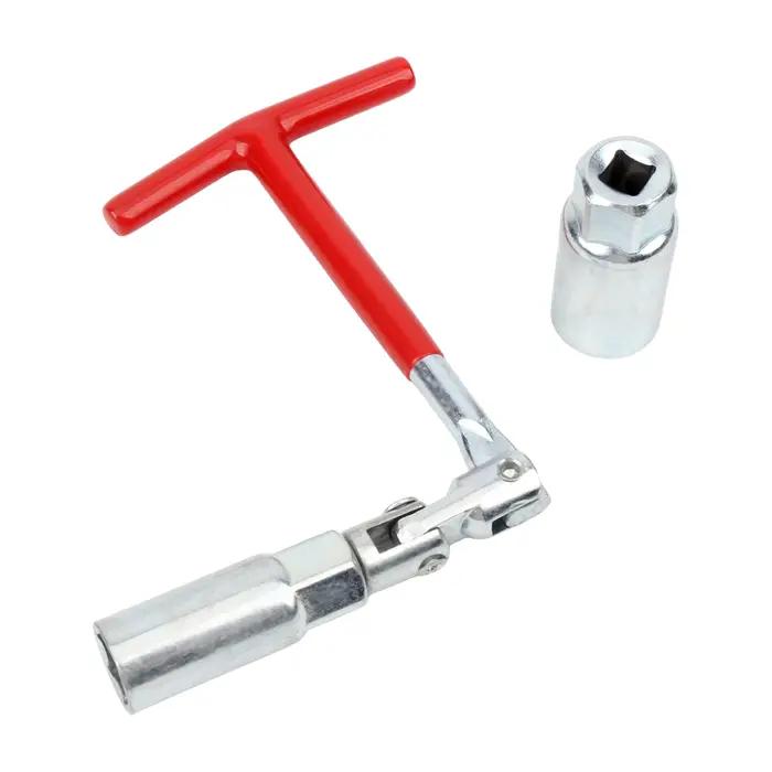 Jeu de clés à douille pour bougies d'allumage de voiture et moto 3 en 1, 16 mm 5/8" et 21 mm 13/16", kit d'outils de réparation à poignée en T, outil universel de démontage et d'installation