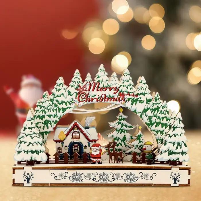 Ornement de noël en bois du père noël