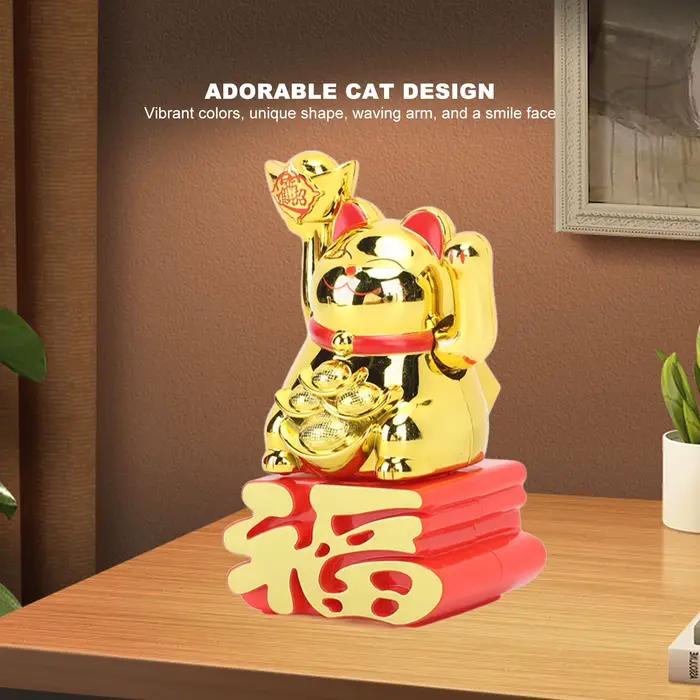 Ornement de chat chanceux bras agitant attirer la richesse pour bureau voiture boutique occasions spéciales cadeau prière à la maison ouverture de magasin