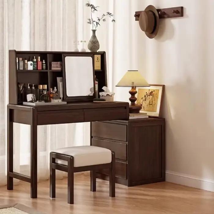 Organisateur rustique coiffeuse tabouret Vintage