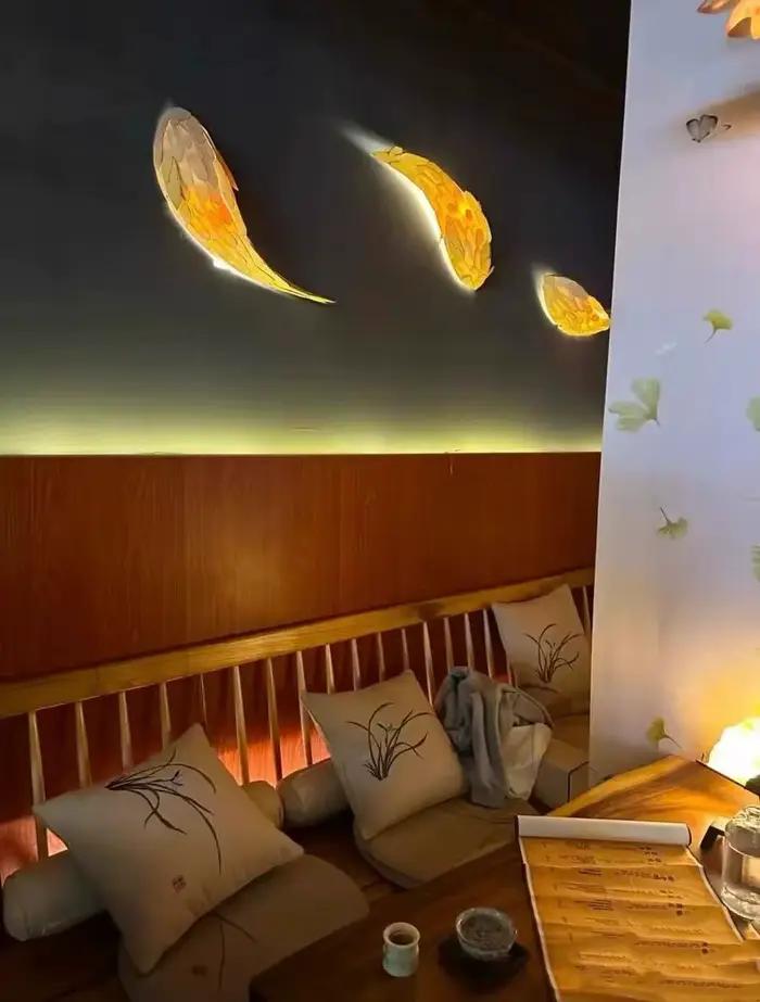 Applique murale japonaise en forme de poisson