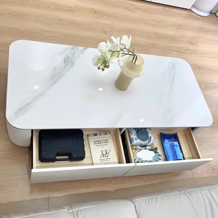 Table Basse Carrée Nordique Moderne et Luxueuse