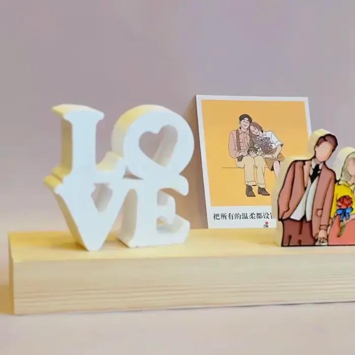 Moule d'ornements décoratifs d'amour romantique pour la saint-valentin, moule artisanal en résine époxy de haute qualité, fabrication de cadeaux faits à la main, moule en Silicone